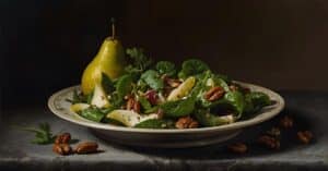 Recipe: Nourishing Baby Spinach Salad with Pears & Pecans